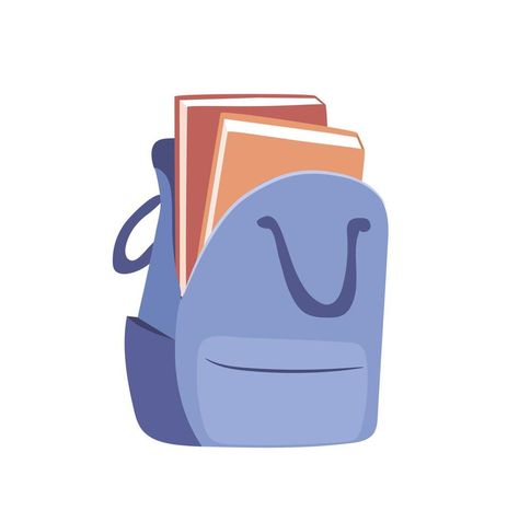 Open backpack with books. School bag isolated School Bag Illustration, School Bag Drawing, Backpack Illustration, Backpack Drawing, Animation References, Books School, Bag Illustration, School Paper, Drawing Bag