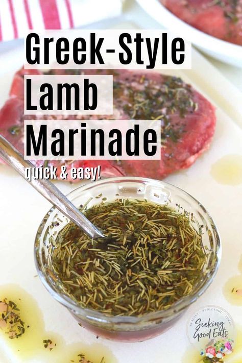 The Greek-inspired flavors will complement any cut of lamb perfectly. This marinade can also be used on pork, chicken, turkey, fish, shellfish, and even vegetables! Greek Lamb Marinade Recipe, Marinade For Lamb, Grilled Lamb Recipes, Lamb Chops Marinade, Lamb Roast Recipe, Lamb Marinade, Lamb Stew Recipes, Lamb Gyros, Lamb Loin Chops