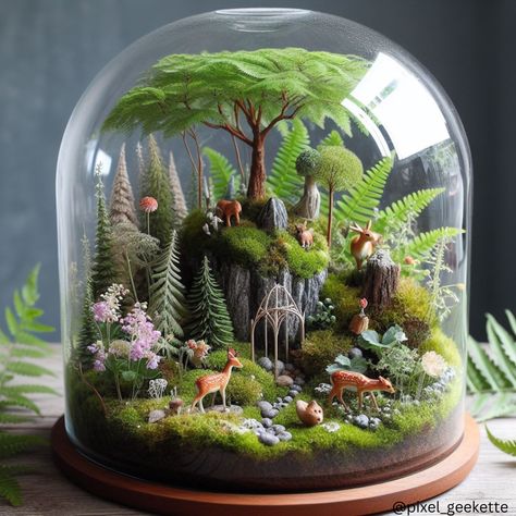 Step into a magical realm where the forest meets fantasy, all encased in this enchanting terrarium.
.
.
.
follow @pixel_geekette on instagram for more. The Forest, A World, Terrarium, House Plants, Harry Potter, Forest, Plants, On Instagram, Instagram