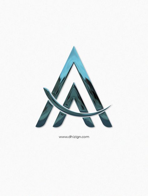 sky blue letter AA alphabets 3d logo design in metallic look Aa Logo Design Letter, Aa Letter Logo, Aa Logo Design, Aa Letter, Strong Logo, Design With Letters, 3d Chrome, Movie Logo Design, Agency Logo