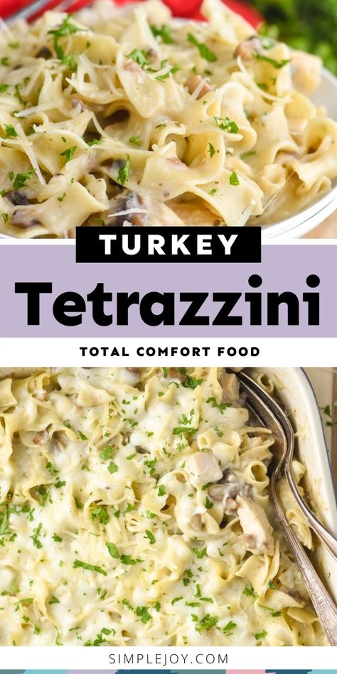 Cheesy Turkey Noodle Casserole, Turkey And Noodle Casserole, Turkey And Noodles Leftover, Rice And Turkey Casserole, Turkey Fettuccine Alfredo, Crockpot Turkey Casserole Recipes, Ground Turkey Tetrazzini Recipe, Turkey And Pasta Casserole, Crockpot Turkey Tetrazzini Recipe