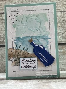 Stampin Up 2022 Cards, Bottled Happiness, Nautical Cards, Beach Cards, Masculine Birthday Cards, Message In A Bottle, Stamping Up Cards, Punch Cards, Get Well Cards