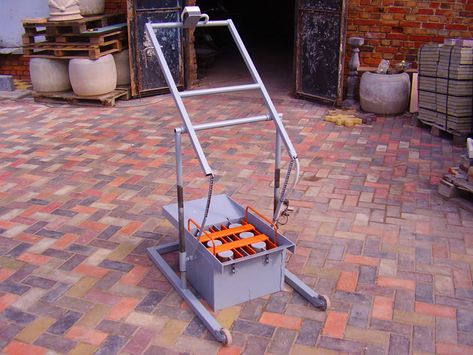 The Block Making Machine BLOX-2 mini - All4How Brick Arches, Block Making Machine, Backyard Drainage, Interlocking Blocks, Civil Engineering Construction, Welded Furniture, Brick Arch, Cement Mixers, Brick Molding