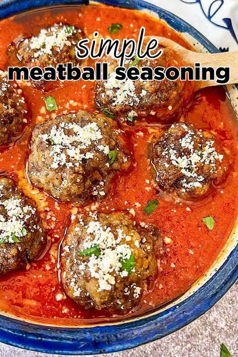 Meatball Seasoning Meatball Seasoning Recipes, Meatball Seasoning, Easy Italian Meatballs, Cajun Spice Mix, Perfect Meatballs, Fried Meatballs, Gluten Free Meatballs, Vegetarian Italian, Best Meatballs