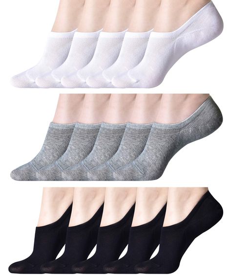 PRICES MAY VARY. Elastic,Cotton,Spandex Imported Machine Wash ★PREMIUM COTTON★--- SIONCY COTTON NO SHOW SOCKS Made from high quality Elastic Cotton/spandex which enhances durability, comfortability and sweat-wicking, these women no show socks are ideal for indoor and outdoor activity. ★NOT SLIDE DOWN★--- Sioncy no show socks have Clear SILICONE grips at the heel. Our short womens socks are designed to prevent you from slipping throughout the day. These low ankle women's socks have an elastic ban Womens Socks, Flats Boat, Low Cut Socks, Invisible Socks, Women's Socks, Athletic Socks, No Show Socks, Outdoor Activity, Cotton Socks