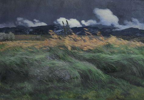 Landschap, Louis Patru, 1895 - 1905 Cloud Art, Forest Art, Vintage Landscape, Vintage Art Prints, Art Google, Big Canvas, Vintage Images, Stretched Canvas Prints, Art Reproductions