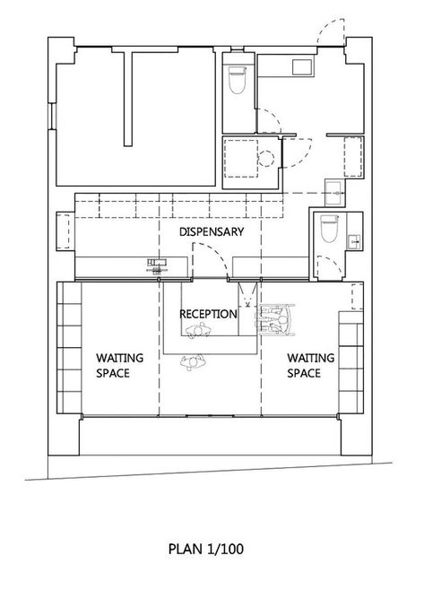 Pharmacy in Omori,Floor Plan Pharmacy Plan Architecture, Pharmacy Layout Plan, Pharmacy Floor Plan, Pharmacy Layout, Pharmacy Building, Therapist Office Design, Store Counter Design, Hospital Floor Plan, Pharmacy Interior