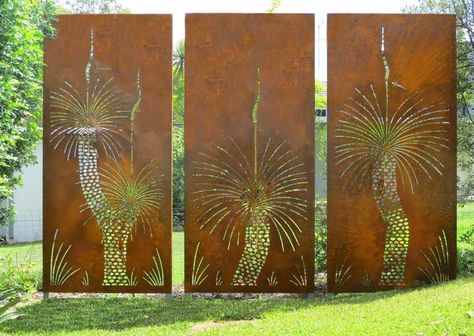 Outdoor Privacy Screen Panels, Decorative Screens Outdoor, Outdoor Privacy Panels, Metal Garden Screens, Metal Sculpture Wall Art, Decorative Metal Screen, Artificial Grass Wall, Garden Privacy Screen, Decorative Garden Fencing