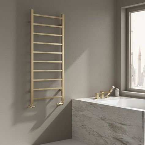 Let's Talk Ladder Towel Rails 🔥 Ladder towel rails have gained popularity for their sleek, modern design and practical functionality. They offer an efficient way to dry multiple towels simultaneously while also adding a stylish, contemporary touch to any bathroom space. We have a huge range of designs, finishes and outputs available for you to choose from. Swipe to see our favourites 😍 Comment below which you would choose for your bathroom ✨ 1) Cavell Designer Towel Radiator Copper Lacque... Towel Ladder Bathroom, Radiator Bathroom, Bathroom Radiator, Roll Banner, Traditional Radiators, Black Radiators, Radiators Modern, Flat Panel Radiators, Towel Ladder