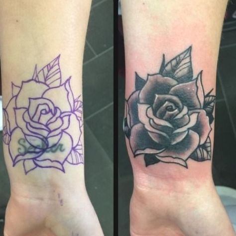 Best 25+ Black Rose Cover Up Tattoos images on Pinterest ... #flowertattoo #tattoos #womentattoos Yesterday Tattoo, Rose Tattoo Cover Up, Tattoo Fixers, Tatuaje Cover Up, Rosen Tattoo Frau, Cover Up Tattoos For Women, Rose Tattoo Thigh, Wrist Tattoo Cover Up, Rose Tattoos For Women