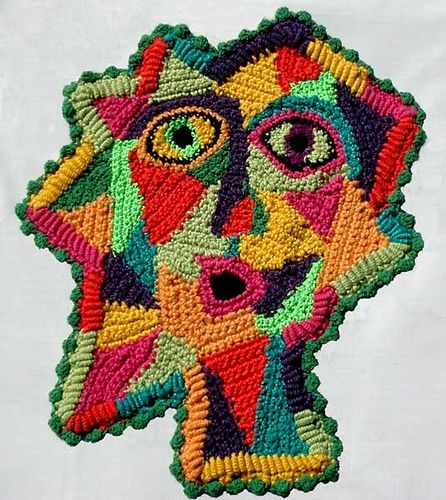 Prudence Mapstone - Oh Picasso! Crochet Freeform, Sculpture Textile, Artisan Decor, Crochet Geek, Knit Art, Form Crochet, Afghan Patterns, Crochet Cross, Freeform Crochet