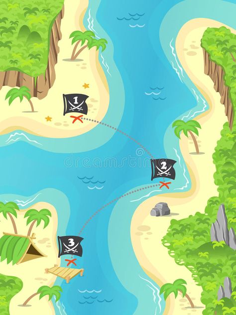 Cartoon Pirate, Pirate Cartoon, Cartoon Map, Pirate Island, Pirate Bay, Food Post, Pirate Treasure, Treasure Maps, Pirate Theme