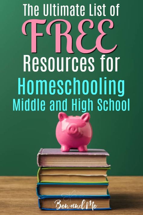 Homeschool Essentials, Homeschool Highschool, Homeschool High School Curriculum, Middle School Curriculum, High School Mathematics, High School Literature, Home Command Center, Homeschool Middle School, Free Homeschool Curriculum