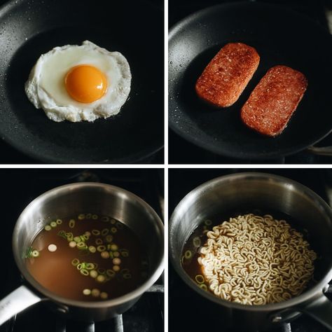 Turn a few simple pantry staples into a satisfyingly delicious Spam ramen meal in minutes. Hearty and filling, you won’t believe that a package of ramen noodles can become a gourmet experience! Spam Ramen Noodles, Spam Ramen, Spam Meals, Spam Recipes Dinners, Ramen Noodle Recipes Easy, Ramen Toppings, Spam Recipes, Asian Breakfast, Weekend Food