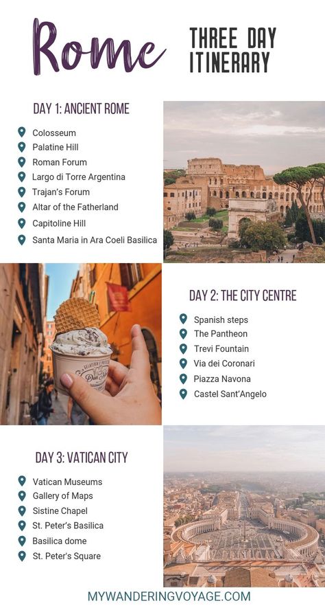 3 Days In Rome, Italy Trip Planning, Visit Rome, Rome Itinerary, Outfit Travel, Italy Travel Tips, Italy Travel Guide, Voyage Europe, Destination Voyage