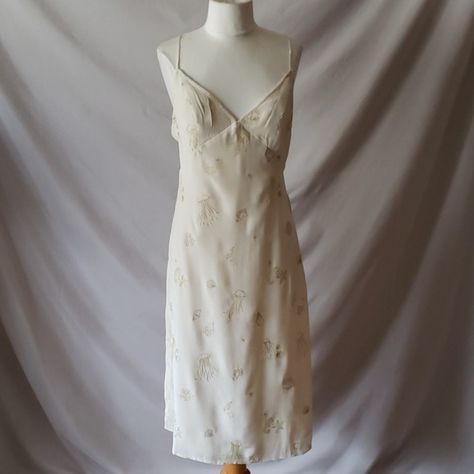 New Wild  Honey Midi cream gold slip dress 60s Slip Dress, Slip Dress Aesthetic, Gold Slip Dress, Korean Wedding Dress, Watters Wedding Dress, Empire Waist Wedding Dress, Bridal Wardrobe, Wedding Dress Prices, Rent Dresses