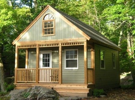 Small Cabin With Loft, Unique Backyard, Cabin Plan, Cabin Loft, Cabin Small, Tiny House Blog, A Small House, Tiny Cabins, Cabin Kits