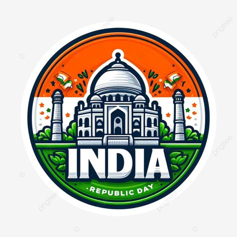 india republic day with taj mahal sticker logo india republic day logo png India Republic Day, India Logo, Sticker Clipart, Day Logo, Business Card Texture, Logo Clipart, Sticker Logo, Png Logo, Circular Logo