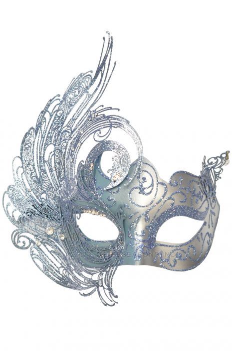 Blue Masquerade Mask, Mafia Couple, Masquerade Mask Diy, Silver Masquerade Mask, Feminine Female, Handmade Halloween Costumes, Masquerade Ball Mask, Silver Mask, Butterfly Mask