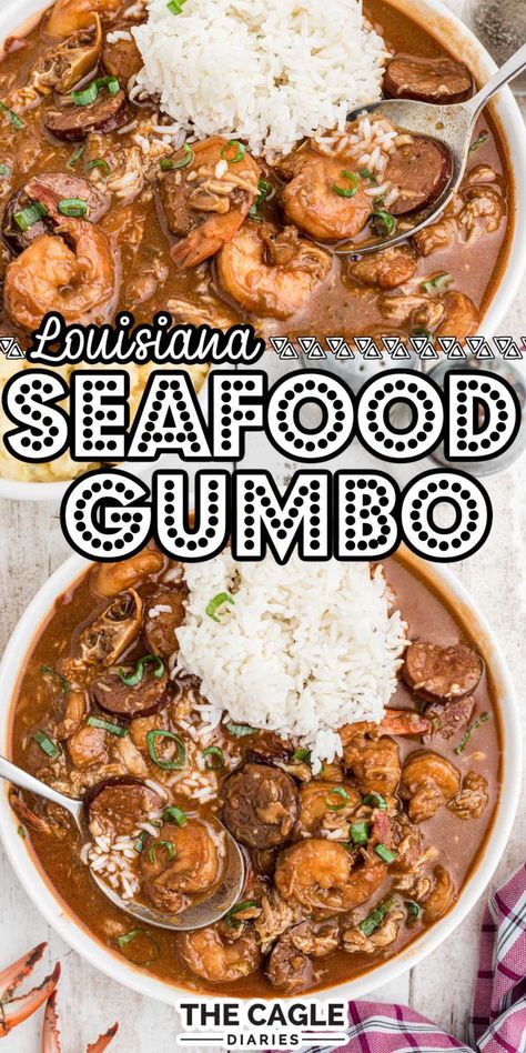 New Orleans Seafood Gumbo, Louisiana Seafood Gumbo, Gumbo Recipe Easy, Cajun Recipes Authentic, Comfort Food Healthy, Seafood Gumbo Recipe, Louisiana Seafood, Southern Comfort Food, Cajun Dishes