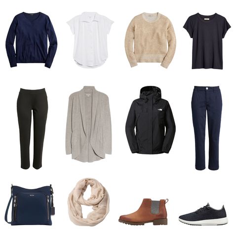 what-to-pack-for-ireland Outfits For Ireland In November, What To Wear In Ireland In May, What To Wear In Ireland In June, Ireland Wardrobe, Ireland In Spring, Pack For Ireland, What To Wear In Ireland, Packing List Ideas, Winter Capsule Wardrobe Travel