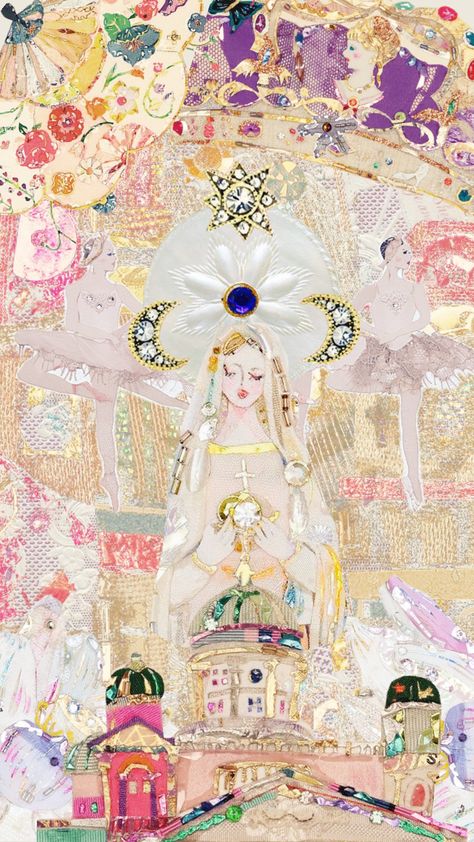 Yoko Hasegawa 💎 #maximalism #collageart #fantasy Art Eras, Art Organization, Maximalism, Ethereal Art, Cellphone Wallpaper, Pastel Aesthetic, Whimsical Art, Anime Scenery, College Art