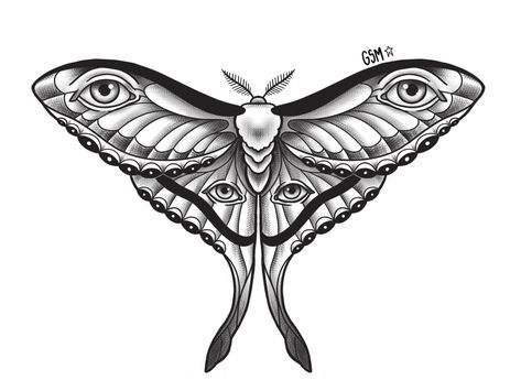 Luna Moth With Eyes Tattoo, Moth Evil Eye Tattoo, Moth With Eyes On Wings Tattoo, Butterfly With Eyes On Wings Tattoo, Moth With Eyes Drawing, Moth Eyes Drawing, Moth Tattoo Eyes, American Traditional Luna Moth Tattoo, Luna Moth Sternum Tattoo