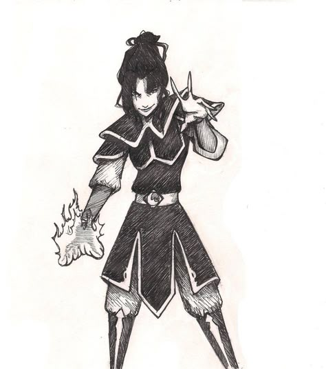 Azula sketch Avatar Tattoo, Avatar Azula, Avatar The Last Airbender Art, Tattoo Art Drawings, Geek Art, Avatar Aang, The Big Four, Oh Well, Badass Women