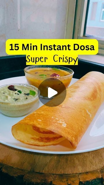 Aloo Dosa Recipe, Instant Dosa Recipe Video, South Indian Recipes Videos, Quick Dosa Recipe, Wheat Dosa Recipe, Easy Cooking Recipes Indian, Suji Dosa Recipe, Dosa Sambhar Recipe, Dosa Recipes Indian