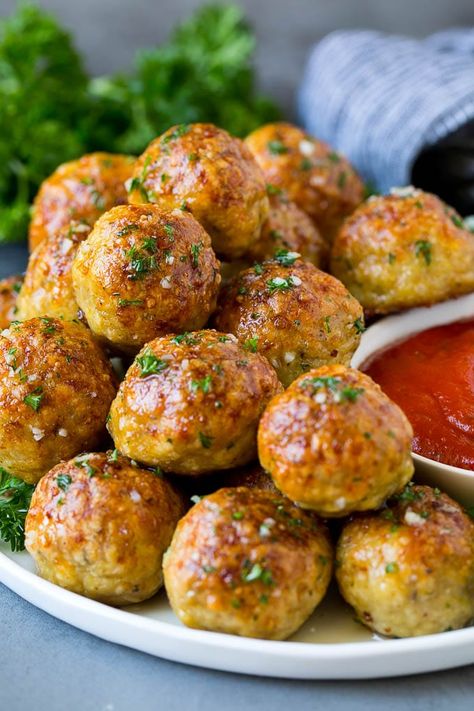 Chicken Meatballs Chicken Meatballs Healthy, Meatballs Dinner, Meatballs Chicken, Ground Chicken Meatballs, Braised Chicken Breast, Baked Chicken Meatballs, Perfect Meatballs, Baked Meatballs, Meal Rotation