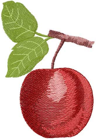 Apple free embroidery design - Fruits and Vegetables embroidery - Machine embroidery community Fruit Embroidery Design, Embroidery Fruits And Vegetables, Fruit Embroidery Patterns, Fruits Embroidery, Apple Embroidery, Best Embroidery Machine, Embroider Ideas, Art Dolls Cloth, Diy Embroidery Patterns