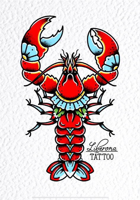 #tattoo #tattoos #inked #tattooart #tattooed #tattooideas #tattoodesign #tattooinspiration #tattoosleeve #tattooflash #inkedgirls #tattooedwomen  #InkLaughs  #TattooFails American Traditional Lobster Tattoo, American Traditional Wave Tattoo, Lobster Tattoo Design, American Traditional Stingray Tattoo, Traditional Lobster Tattoo, American Traditional Sea Tattoo, American Traditional Turtle Tattoo, Liberona Tattoo, Leg Sleeve Traditional