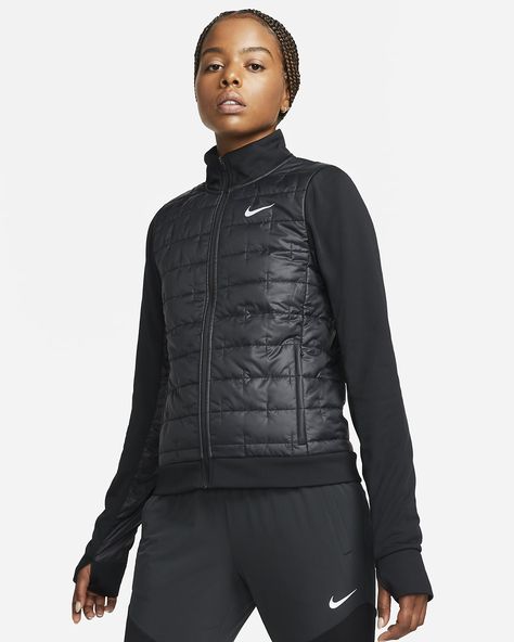 Nike Therma-FIT Women's Synthetic Fill Running Jacket. Nike GB Nike Running Jacket, Nike Therma Fit, Womens Running Jacket, Running In Cold Weather, Running Jacket, Nike Store, Workout Jacket, Nike Running, Running Women