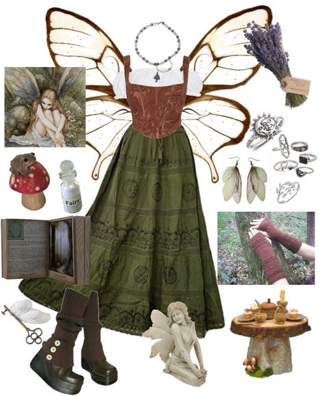 Enchanted Forest Outfit Ideas Casual, Elf Core Outfit, Forest Elf Outfit, Fairy Ren Faire Costume, Nature Fairy Outfit, Forest Fairy Outfit, Fairy Outfit Ideas, Dryad Costume, Fluttershy Cosplay