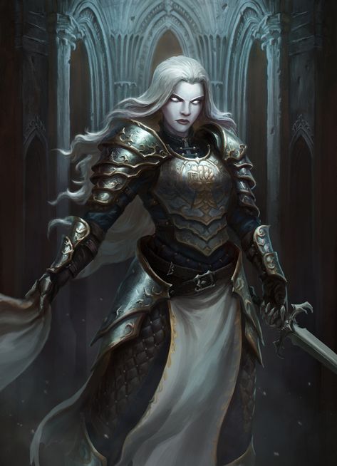 Undead Priest, Dungeons & Dragons Cursed Cleric by Rastislav Le Kelemvor Cleric, Changeling Paladin, Female Knight, Dungeons And Dragons Characters, Fantasy Armor, Urban City, Fantasy Warrior, Arte Fantasy, Fantasy Rpg