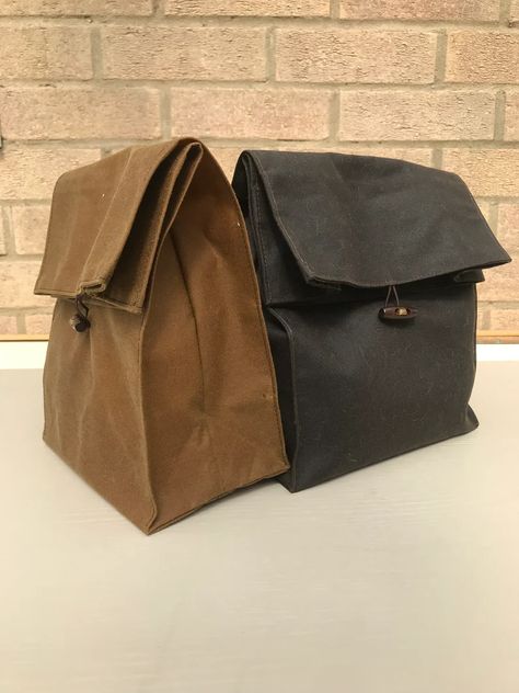 Waxed Cotton Canvas Lunch Sack Fold Over Lunch Bag. Reusable - Etsy UK Waxed Canvas Lunch Bag, Lunch Sack, Sack Lunch, Canvas Lunch Bag, Lunch Bags, Waxed Canvas, Waxed Cotton, Lunch Bag, Fold Over