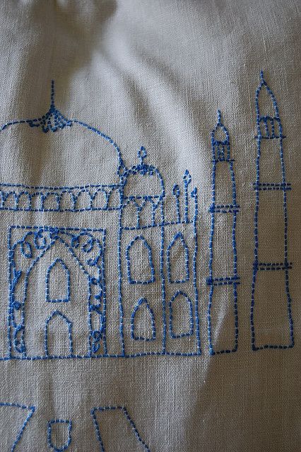 Taj Mahal Embroidery, Embroidered Throw Pillows, Left Hand, Taj Mahal, Burlap Bag, Hand Embroidery, My Blog, Throw Pillow, Reusable Tote Bags