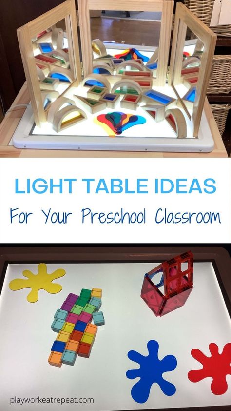 Light Box Ideas Preschool, Light Box Activities Preschool, Light Preschool Activities, Light Activities For Preschool, Light Table Ideas For Preschoolers, Light Table Ideas, Colour Exploration, Light Box Activities, Preschool Set Up