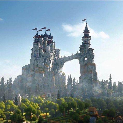 Mountain Castle Minecraft, Pirate Minecraft, Minecraft Mountain Castle, Kingdom Minecraft, Minecraft Terrain, Minecraft Medieval Castle, Château Minecraft, Mountain Kingdom, Mountain Castle