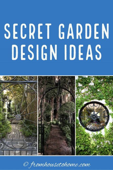 I love these secret garden design ideas. I have always wanted to do something like this in my backyard. Now I have some inspiration for my landscape! #fromhousetohome #secretgarden #gardening #gardenideas #outdoorlivingspace #patiosanddecks Secret Garden Design, Garden Escape, Charleston Gardens, Tattoo Plant, Relaxing Backyard, Backyard Shade, Backyard Plan, Outdoor Buildings, Hidden Garden