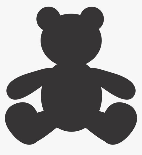 Teddy Bear Silhouette, Teddy Bear Outline, Bear Outline, Cartoon Silhouette, Bear Silhouette, Bear Head, Silhouette Crafts, Silhouette Art, Bear Cartoon