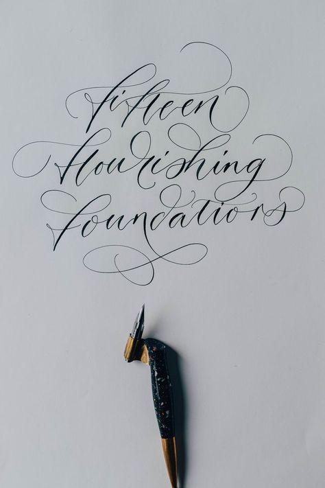 Oblique penholder with fifteen flourishing foundations written in flourished calligraphy in black ink G Calligraphy, Modern Calligraphy Quotes, Calligraphy Flourishing, Modern Caligraphy, Pencil Calligraphy, Calligraphy Types, Wild Sea, Pretty Writing, Calligraphy Tutorial