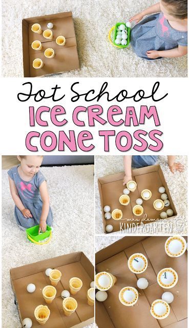 Get moving with this ice cream scoop toss gross motor activity. Perfect for an ice cream theme in tot school, preschool, or the kindergarten classroom. Ice Cream Stem Activity, Ice Cream Themed Games, Ice Cream Games For Kids, Ice Cream Preschool Activities, Ice Cream Games, Ice Cream Crafts, Gross Motor Activity, Ice Cream Birthday Party, Ice Cream Day