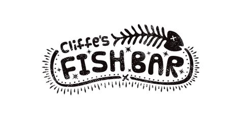 Cliffe’s Fish Bar Fish Bar, Drinks Logo, Typo Logo, Luxury Logo Design, Bar Logo, Restaurant Logo, Fish Logo, Logo Project, Restaurant Logo Design