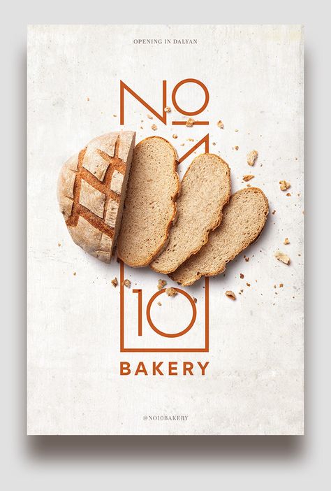 No 10 Bakery | Branding on Behance Bakery Poster Design, Bakery Poster, Neon Poster, Bakery Store, Bakery Branding, Jazz Poster, Creative Concept, Food Graphic Design, Bakery Design