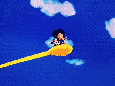 Nimbus Cloud Dbz, Goku Flying Nimbus, Goku Gif, Flying Nimbus, Nimbus Cloud, Kid Goku, Dragon Ball Super Wallpapers, Dog Icon, Great Ape