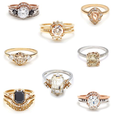 Anna Sheffield Bridal Rings - Glitter, Inc. Anna Sheffield, Band Engagement Ring, Shiny Things, Put A Ring On It, Sheffield, Bridal Rings, Wedding Ring Bands, Perfect Wedding, Just In Case