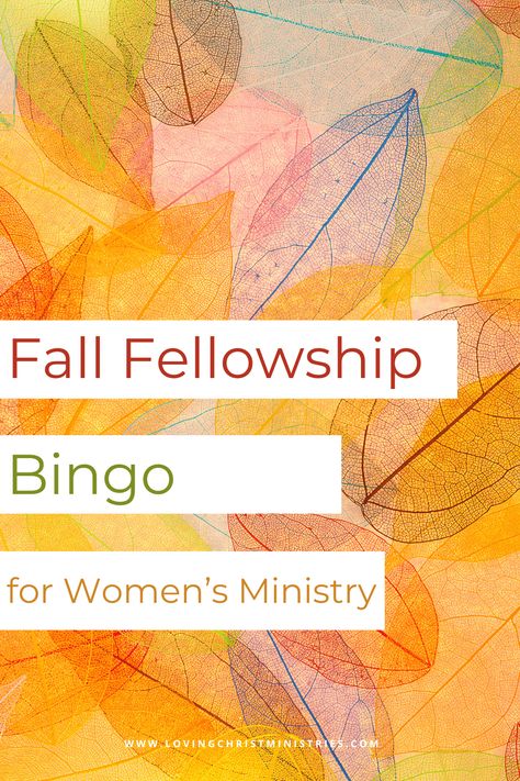 Fall Fellowship Games, Fall Party Games For Ladies, Fall Womens Retreat Themes, Women’s Ministry Fall Event Ideas, Thanksgiving Womens Ministry Ideas, Womens Ministry Games, Womens Retreat Themes, Fall Bingo, Party Games For Ladies