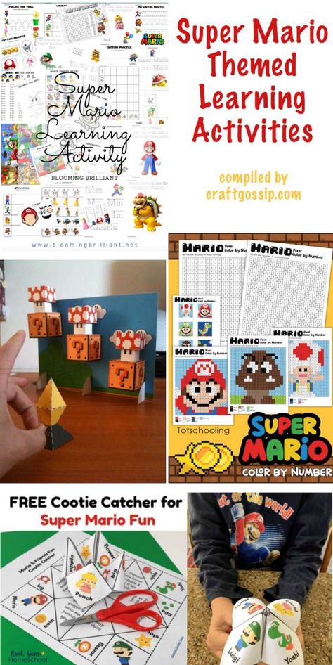 Mario Classroom, Stem Night, Mario Day, Mario Crafts, Mario Coloring, Surviving Summer, The Super Mario Bros Movie, Super Mario Coloring Pages, Reading Night