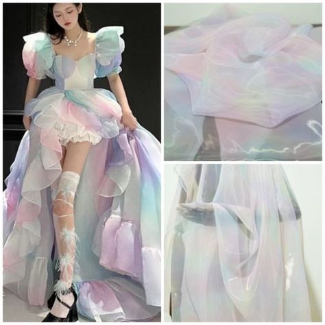 Product received correctly and looks good. Not used yet but don't expect any problems. Rainbow Ballgown, Iridescent Wedding Dress, Iridescent Clothing, Lace Wedding Decor, Melanie Concert, Iridescent Prom Dress, Iridescent Fashion, Rainbow Wedding Dress, Cloud Dress